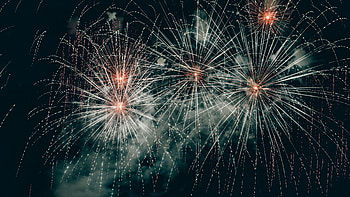 Holidays, Sky, Salute, Clouds, Sparks, Fireworks, Firework HD wallpaper