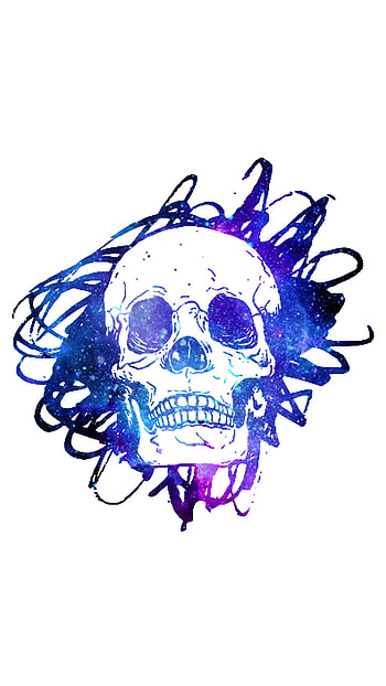 Skull Galaxy, dark, skull HD phone wallpaper