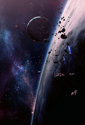Universe, Stars, Galaxy, Planet, Shards, Smithereens HD phone wallpaper