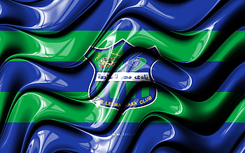 Misr lel-Makkasa SC flag, , green and blue 3D waves, EPL, egyptian football club, football, Misr lel-Makkasa logo, Egyptian Premier League, Misr Lel Makkasa, soccer, Misr lel-Makkasa FC HD wallpaper