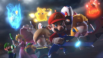 ArtStation showcase, Mario and Rabbids artwork, Inspiring visuals, Sparks of Hope HD wallpaper