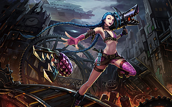 Jinx, League of Legends, Ultra , Vibrant colors HD wallpaper