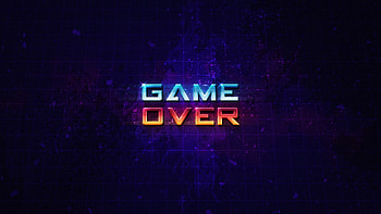 Game over, minimal, dark, art HD wallpaper