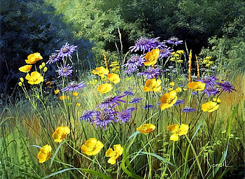 ~ field with flowers ~, nise, field, cute, beautiful, field flowers HD wallpaper