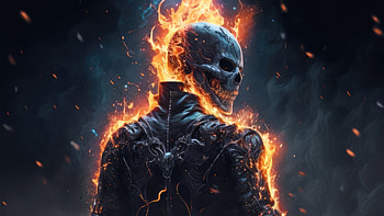 Ghost Rider , ghost-rider, superheroes, artwork, artist, digital-art, ai HD wallpaper
