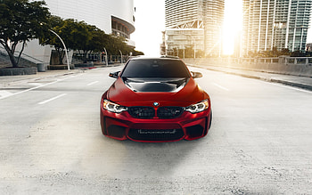 Red, BMW, luxurious car HD wallpaper