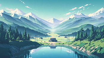 Anime, Anime, mountain, summer, Anime Summer HD wallpaper
