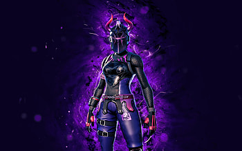 Dark Red Knight, , violet neon lights, Fortnite Battle Royale, Fortnite characters, Dark Red Knight Skin, Fortnite, Dark Red Knight Fortnite HD wallpaper