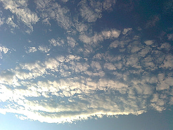 The sky is the limit, blue, clouds, white, day HD wallpaper