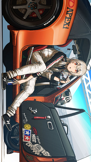 Anime car, motorcycle, automotive_design HD phone wallpaper