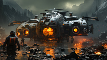 The Rescue, spaceship, ship, Sci Fi, futuristic HD wallpaper