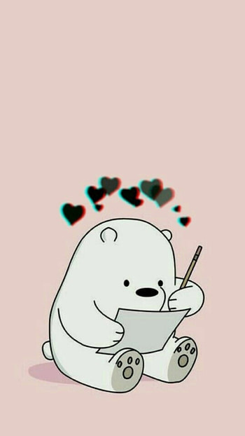 Bear, Heart, finger, nose, Bored, Polarbear, Cute, Book HD phone wallpaper