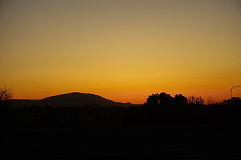 Nature, Sunset, Sky, Horizon, Hill HD wallpaper