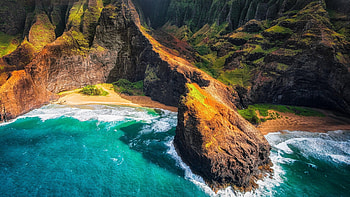 Coast of Maui, Hawaii, sand, pacific, rocks, ocean, usa HD wallpaper