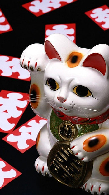 Japanese Lucky Cat, , Whimsical Designs, Maneki Neko Backgrounds HD phone wallpaper