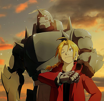 Fullmetal alchemist, cloud, sky, Anime , Japan, Alphonse elric, Edward elric, Elrics, Fullmetal alchemist brotherhood HD wallpaper