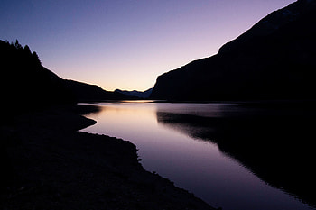 Night, Lake, Dark, Hills, Hill, Reservoir HD wallpaper