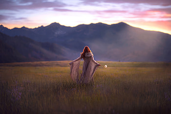 Girl Amidst The Fields, girls, model, field HD wallpaper