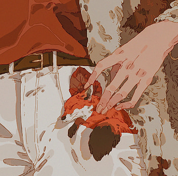 Little fox, art, xi zhang, red, cute, vulpe, mini, fox, hand, fantasy HD wallpaper