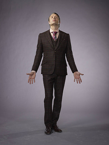 Mads Mikkelsen, Hannibal Lecter, Intense gaze, Artistic HD phone wallpaper
