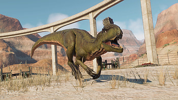Allosaurus, Southwest USA challenge, Annoying guests, Park management simulation HD wallpaper