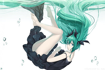 miku, anime, hatsune, vocaloid, deepseagirl HD wallpaper