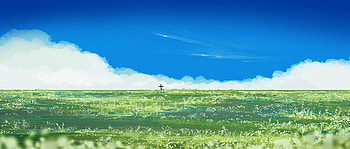 Grass Sky Clouds Cross, artist, artwork, digital-art HD wallpaper