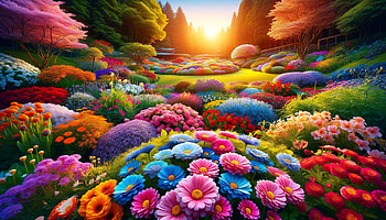 Vibrant Flower Garden, flower, Flower Garden, flower bed, garden HD wallpaper