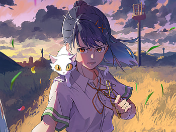 Suzume Iwato, Daijin (Suzume no Tojimari), Suzume Iwato, Anime, Suzume no Tojimari HD wallpaper