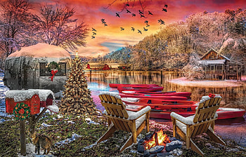 Christmas Eve Camping, winter, holiday, camping, christmas HD wallpaper