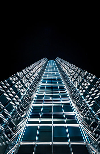 Night, Architecture, Building, Minimalism, Backlight, Illumination, Tower HD phone wallpaper
