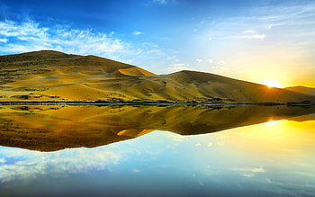 Desert Reflections, desert, reflections, nature HD wallpaper