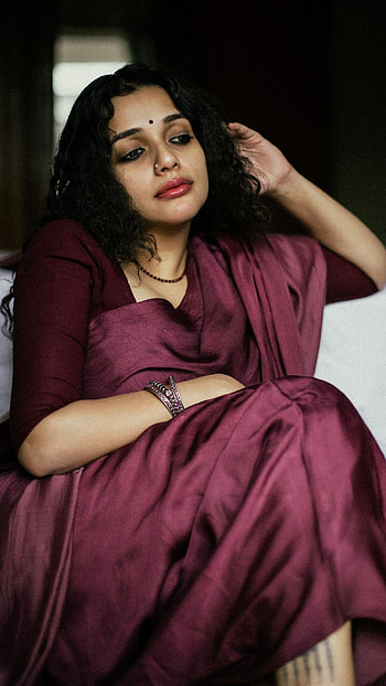 Ann Augustine, malayalam actress, saree beauty HD phone wallpaper