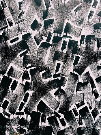 BW, wall paint, marks, strokes HD phone wallpaper