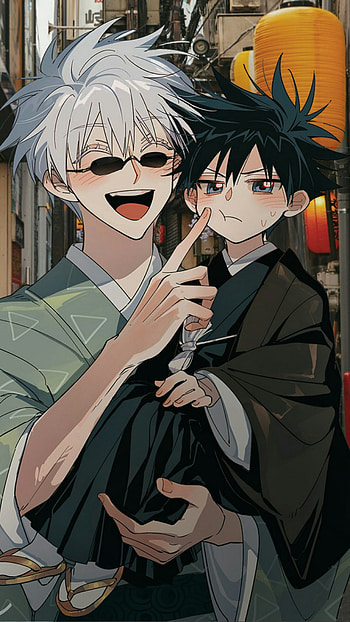 FushiGojo, trending, animeXreality, art, fushiguro, gojosatoru, jujutsukaisen, gojo, anime, Megumifushiguro HD phone wallpaper