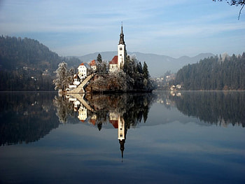 bled, castle, lake HD wallpaper