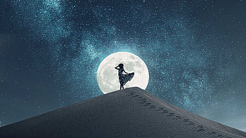 Dance In Moon Light, moon, dancing, artist, artwork, digital-art HD wallpaper