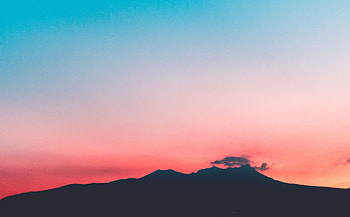 Nature, Sunset, Sky, Mountains HD wallpaper