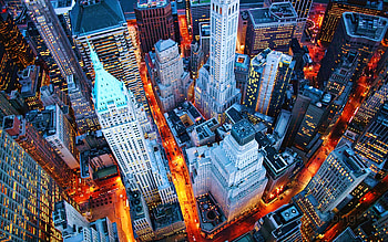 Wall Street, , nighscapes, metropolis, american cities, New York, urban area, New York City, NYC, America, USA HD wallpaper