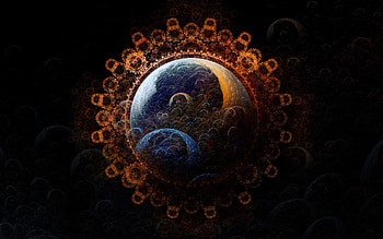 Abstract, Patterns, Reflection, Fractal, Circle HD wallpaper