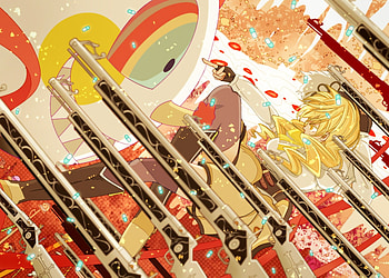 tomoe mami, mahou shoujo madoka magica, guns, magic HD wallpaper