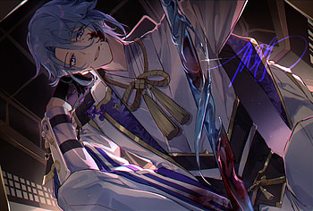 Kamisato Ayato, Kamisato Ayato, video game, Genshin Impact HD wallpaper