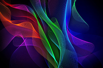 Waves, colorful, Razer , stock HD wallpaper