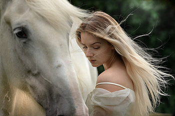 Beautiful Girl With Horse, girls, horse, model HD wallpaper