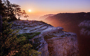 Sunrisr over Mountains, fog, morninf, sunrise, mountain HD wallpaper