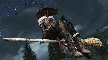 Skyrim : Moonlit Witch's Flight, Video Game, The Elder Scrolls V: Skyrim HD wallpaper