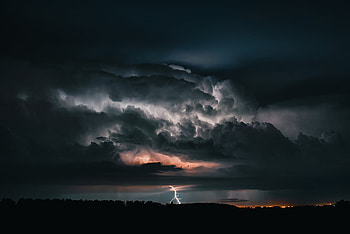 Sky, Clouds, Lightning, Dark, Mainly Cloudy, Overcast, Storm, Thunderstorm HD wallpaper