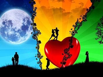 Landscape, People, Objects, Love HD wallpaper