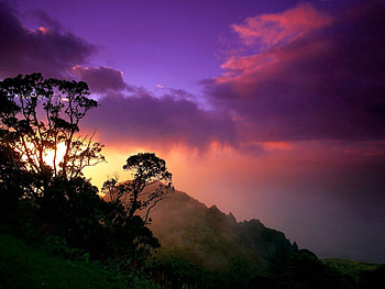 Nature, Sky, Clouds, Outlines, Slope HD wallpaper