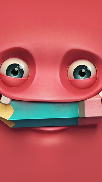 Cute, Cartoon, 3D Art HD phone wallpaper